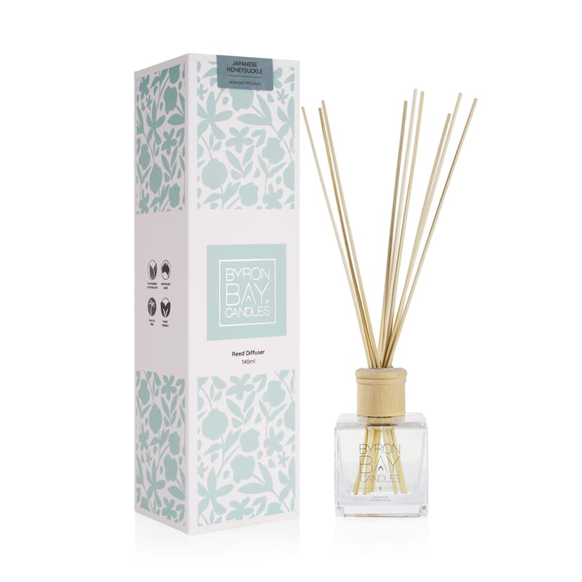 Japanese Honeysuckle Reed Diffuser Byron Bay Candles