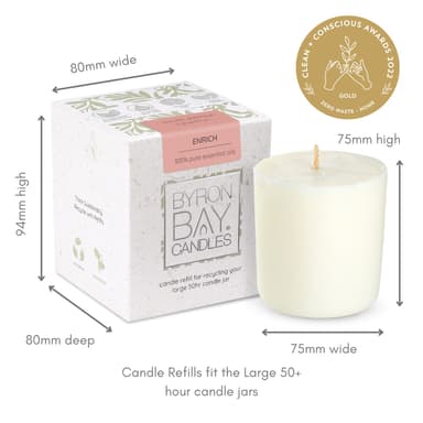 en refill candle measurements