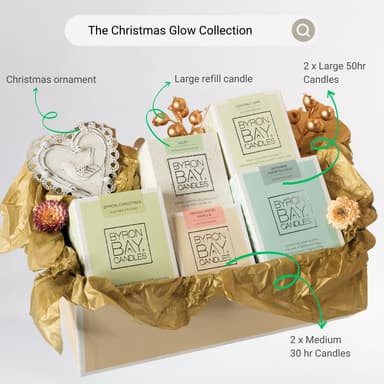 Glow Collection Square text overlay