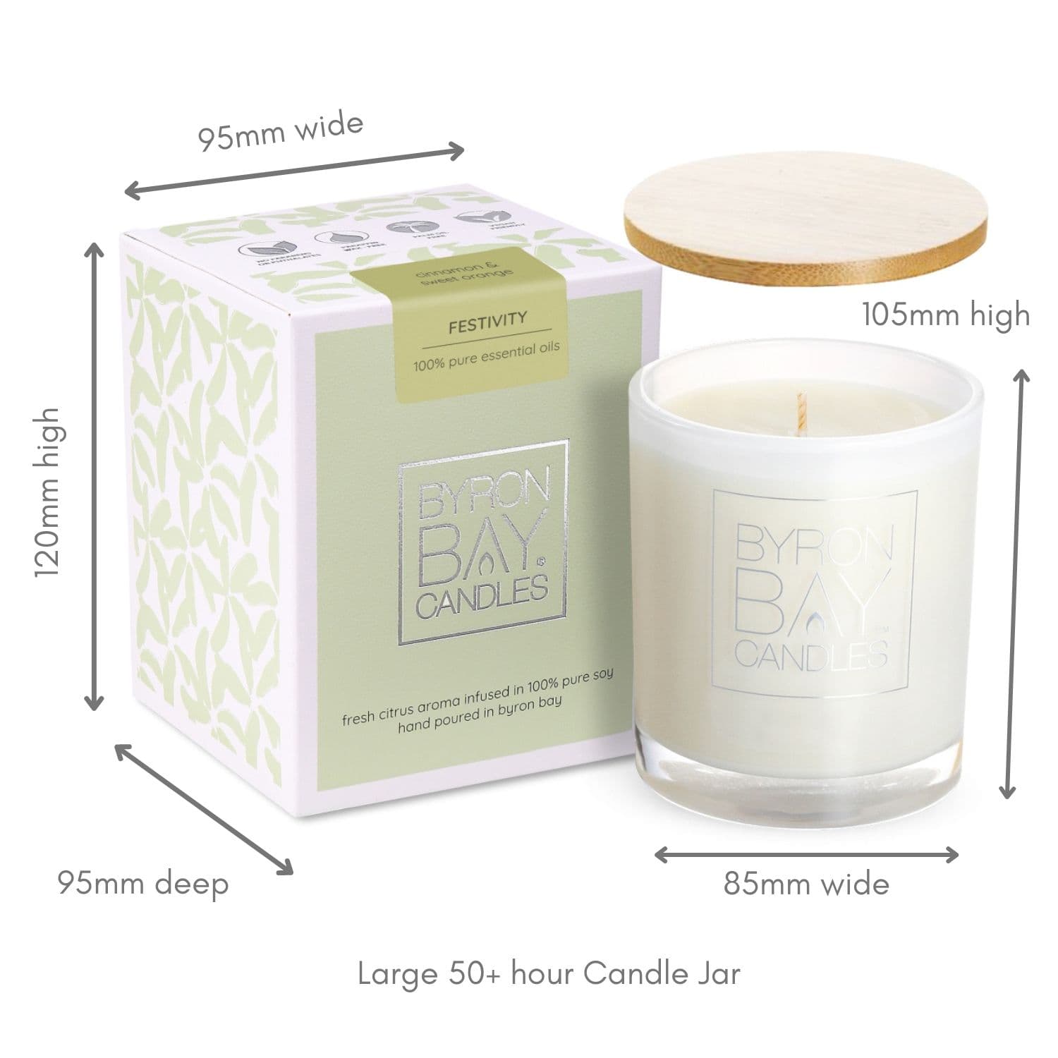 Festivity 50 hour candle measurements