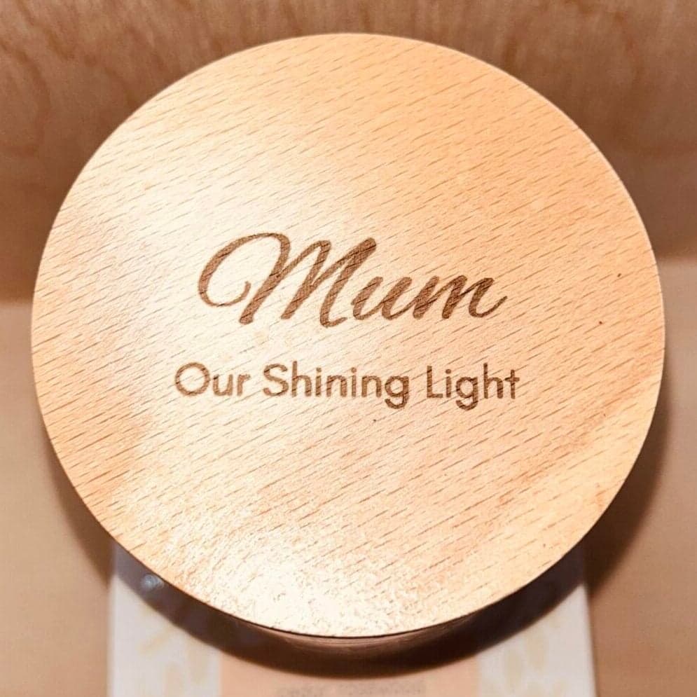 Mum our shining light engraving