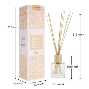 Beach Holiday reed diffuser with measurements