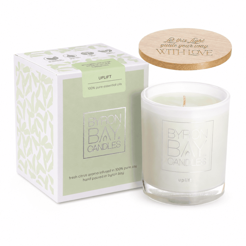 Engraved Lid on Byron Bay Candles Uplift Candle Engraved Lid on Byron Bay Candles Uplift Candle