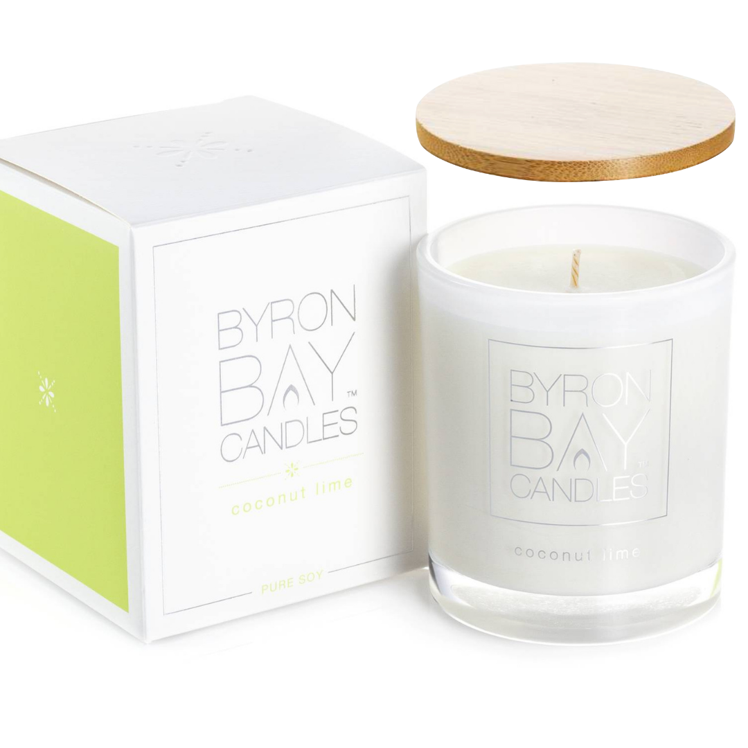 Soy Candles Bunch of Coconuts Coconut Lime Scented Lit Candle Co. 