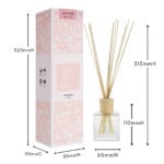 Lotus Flower reed diffuser with measurements