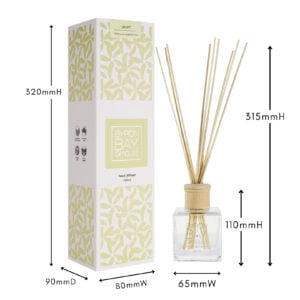 Uplift reed diffuser with measurements
