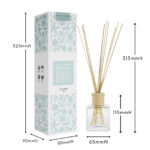 Vanilla Caramel reed diffuser with measurements