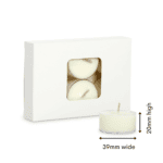 Tea-light-sizing-Byron-Bay-Candles-pkt-6.png Unscented Pure Soy Wax Tea Light Candles - Set Of 6 | Coupons Excluded