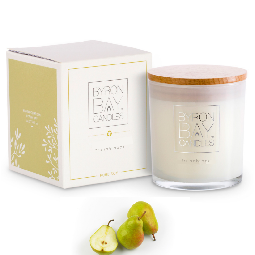 Lime Basil Mandarin Medium 30 Hour Pure Soy Candle Free