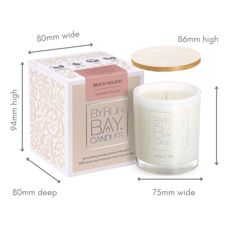 Beach Holiday 30 hour candle measurements