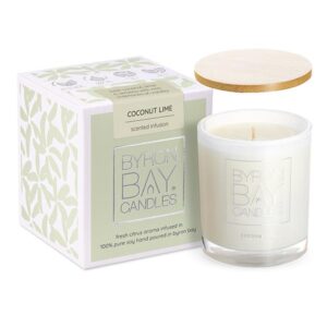 Coconut Lime Medium 30 Hour Pure Soy Candle Byron Bay Candles