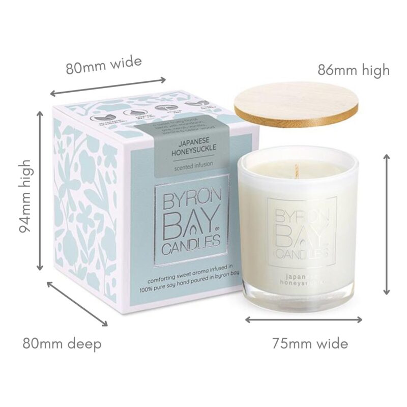 Japanese Honeysuckle 30 hour candle measurements
