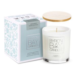 Japanese Honeysuckle Large 50 Hour Pure Soy Candle Byron Bay Candles