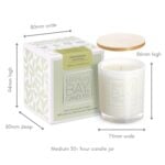 Lemongrass Patchouli 30hr candle measurements
