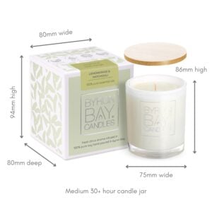 Lemongrass Patchouli 30hr candle measurements
