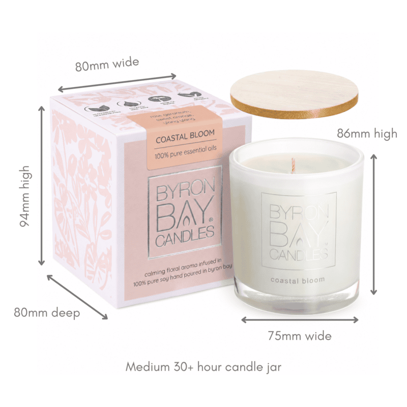 Coastal Bloom 30hr candle measurements