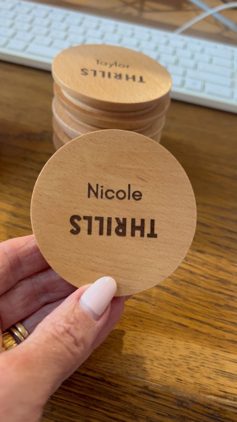 Personalised Engraved Candle Lid | Custom Logo, Message or Gift