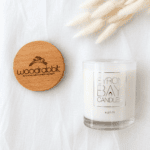 Engraved lid on candle