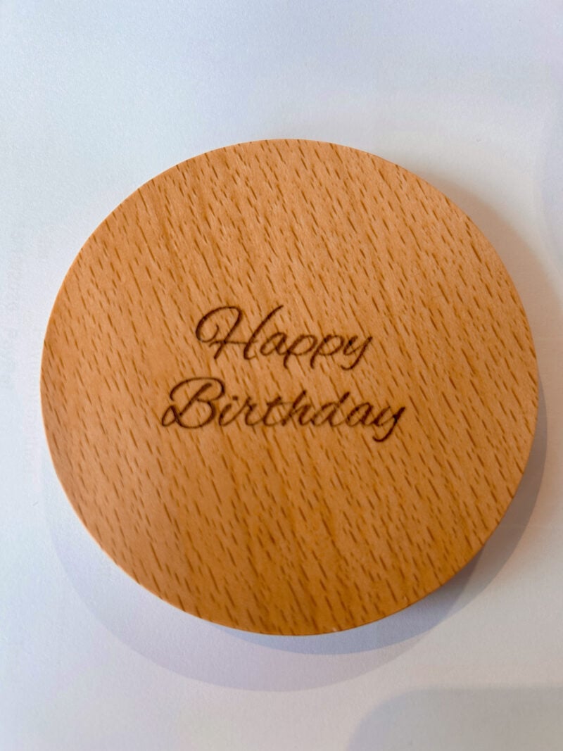 Happy Birthday engraved lid